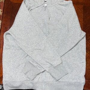 All in Motion Light Gray Fleece Full zip sweatshirt/hoodie  Pre-owned